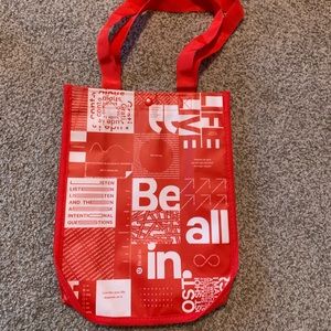 Red small lululemon tote bag